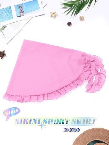 TWINKLEDE Women's Sarong Beach Wrap Swimsuit Cover Ups Bikini Short Skirt Sheer Chiffon Scarf for Women and Girls in Saudi Arabia