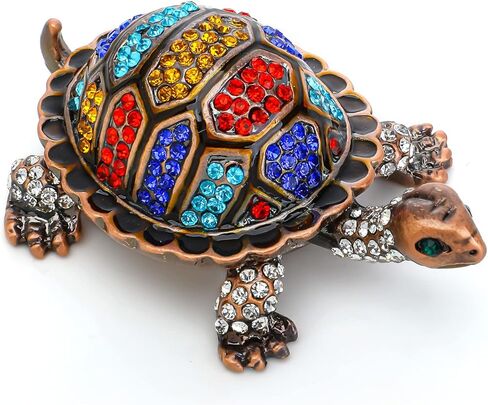 YU FENG صندوق حلية مجوهرات سلحفاة عتيقة مكون من قطعتين in Kuwait