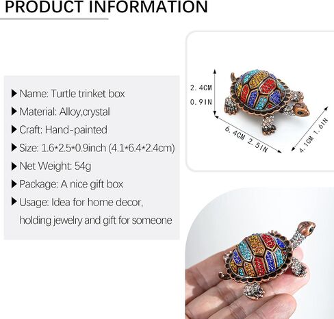 YU FENG صندوق حلية مجوهرات سلحفاة عتيقة مكون من قطعتين in Kuwait