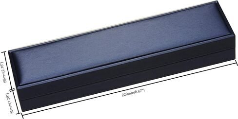 12 Piece Wholesale Bulk Black Bracelet Necklace Chain Gift Box Luxury Soft Touch PU Leather Material Long Chain Bracelet Display Packaging Storage Box Size 8.75〞(W)*2.28〞(D)*1.45〞(H) in Saudi Arabia