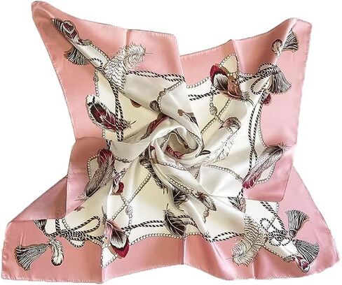 Silk Scarf, 9117 "Feather, 35x35 in, square, 100% silk twil fabric, Gift Cased, ST889117 in Kuwait