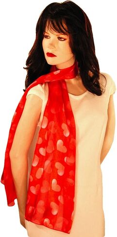 Evening Elegance Heart Scarves Valentine’s Day Mother’s Day Small Hearts in Kuwait