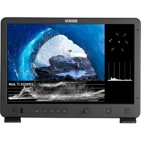 osee Mega 15S 15inch 1500 Nits Higher Bright Pro HDR Field Production Monitor Camera Assist Monitor with Battery Plate C-stand Cheese Plate and Portable Hooded Case