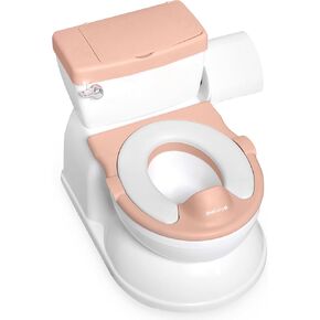 Real Feel Potty with Wipes Storage, Transition Seat & Disposable Liners - Realistic Toilet - Easy to Clean & Assemble - Jool Baby (Gray)