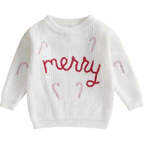Karwuiio Toddler Baby Boy Christmas Sweater Long Sleeve Knite Sweater Fall Winter Clothes