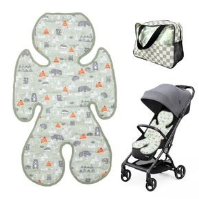 Stroller Cooling Pad, Summer Baby Stroller Seat Liners, Universal Gel Car Seat Cooling Pad, Multifunctional Ice Seat Cooler Mat Suitable for Stroller, Baby Dining Chair, Safety Seat (Green)