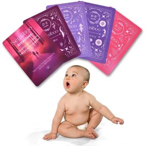 Attachies™ Activity Cards for Babies 0-12 Months - Social Emotional Development, Bonding & Sensory Stimulation, Safe & Durable, Portable for Interactive Play
