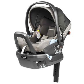 Peg Perego Primo Viaggio 4-35 Lounge - Reclining Rear Facing Infant Car Seat - Includes Base with Load Leg & Anti-Rebound Bar - for Babies 4 to 35 lbs - Made in Italy - Atmosphere (Grey)