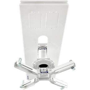 QualGear Pro-AV QG-KIT-S-3IN-W Projector Mount Kit Accessory Suspended Ceiling Adapter, 3" 1.5", White