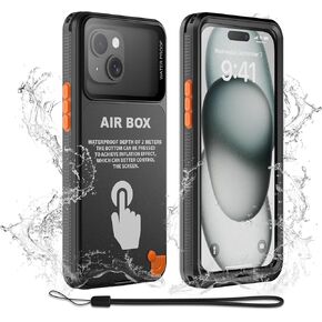 Mitywah Waterproof Case for iPhone, Underwater Snorkeling Diving Phone Case for iPhone 15 14 13 12 /15Pro 14Pro 13Pro 12Pro, HD Underwater Photography Snorkeling Case Travel Essentials Black