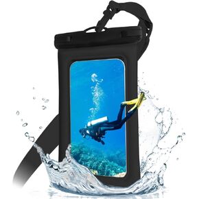 Sponge Floating Phone Waterproof Bag with Crossbody Lanyard, Beach Diving Essentials 1 Pack 7.0", Waterproof Phone Case for iPhone 15 14 13 12 Pro Max XS Samsung