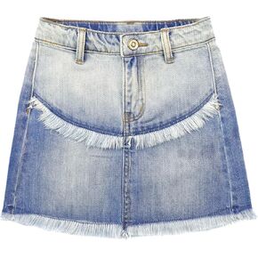 KIDSCOOL SPACE Baby & Little Girls Summer Denim Skirt,Raw Edge Fashion Jeans Short Dress