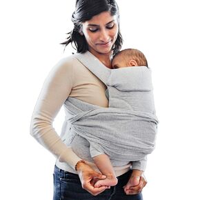 Boppy ComfyGrow Baby Carrier – 7-35lbs, Dove Gray, Newborn to Toddler with 3 Carrying Positions, 3–Stage Adjustable Seat and Head Support, Cotton Fabric