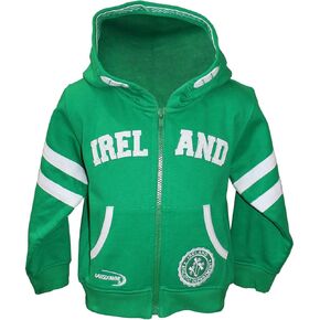 Carrolls Irish Gifts Full Zip Baby Hoodie With Ireland Design Emerald Colour