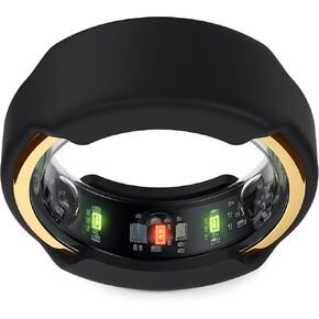 Rinfit Silicone Ring Protector Compatible with SAMSUNG Galaxy Ring and Oura Ring - Smart Ring Cover - SlimFit - Patent Pending Design - Black, M