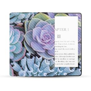 MightySkins Carbon Fiber Skin Compatible with Amazon Kindle Paperwhite 5 6.8-inch 11th Gen (2021) Full Wrap - Succulent | Protective Textured Carbon Fiber Finish | Easy to Apply | Made in The USA