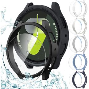 JZK Galaxy Watch 7 40mm Screen Protector-[6+6] Pack Protective case+Tempered Glass Screen Protector Full Coverage Hard PC Protective Cover HD Thin Cover for Samsung Galaxy Watch 7 40mm Accessories