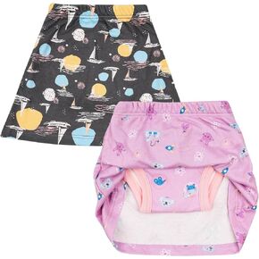MooMoo Baby Potty Training skirts 2 Packs Cotton Diaper Skirt for Potty Training Absorbent