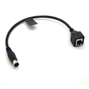Female RJ45 to 8-Pin Mini Din Male Changer Cable 30CM