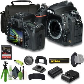 Nikon D750 FX-format Digital SLR Camera + Soft Case + Cleaning Kit + Memory Card Wallet + Extreme PRO 64GB Card + Card Reader + Hand Strap + 12 Inch Flex Tripod