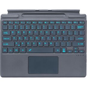 Type Cover for Microsoft Surface Pro 9/Pro 8/Pro X/Pro 10/Pro 11 13 Inch Keyboard with Precision Touchpad, Bluetooth 5.3, 7-Color Keys Font Backlight (Gray)