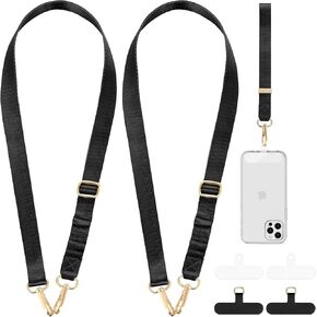 OUTXE 2× Crossbody Phone Lanyard, 1× Wrist Strap, 4× Tab- Anti Theft Universal Neck Phone Lanyard, Compatible with Most Phone