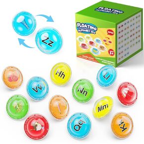 UFO Toddler Bath Toys Floating Pool Toys, Shower Bathtub Alphabet Learning ABC Letters Game, Baby Water Pool Swimming Toys, Educational Learning Activities Sensory Toys for Kids