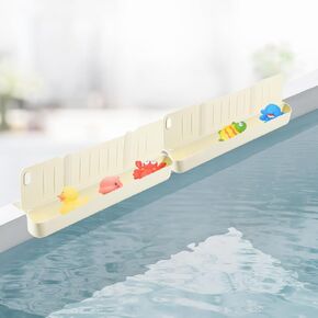 Bathtub Splash Guard for Tub Kids, Splash Guard for Bathtub Kids, Splash Guard for Kids Bathtub, Bathtub Splash Guard Play Shelf Area for Kids with Suction Cups - Green
