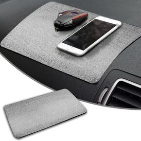 Car Dashboard Anti-Slip Mat,Universal PVC Sticky Adhesive Pad for Auto,10.6" x 5.9" Multifunctional Vehicle Dash Strong Gripping Pad for Cell Phones Sunglasses Keys GPS Coins (Car Texturev)