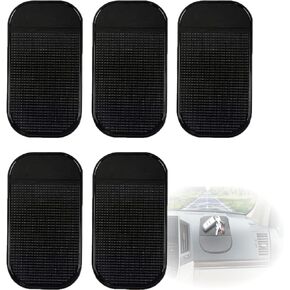 Car Dashboard Anti-Slip Mat，5-Pack Anti-Slide Dash Pad，It has strong adhesiveness Suitable for Radar Detector, Cell Phone, Keys, Glass, Mirrors, Metal, GPS, Coins