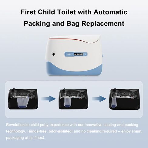 Smart Potty Training Toilet with Automatic Bag Dispenser & Sensor-Activated Lid, Comfortable PU Soft Seat for Toddlers, Easy Transition with Potty Training Seats in Saudi Arabia