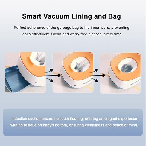 Smart Potty Training Toilet with Automatic Bag Dispenser & Sensor-Activated Lid, Comfortable PU Soft Seat for Toddlers, Easy Transition with Potty Training Seats in Saudi Arabia