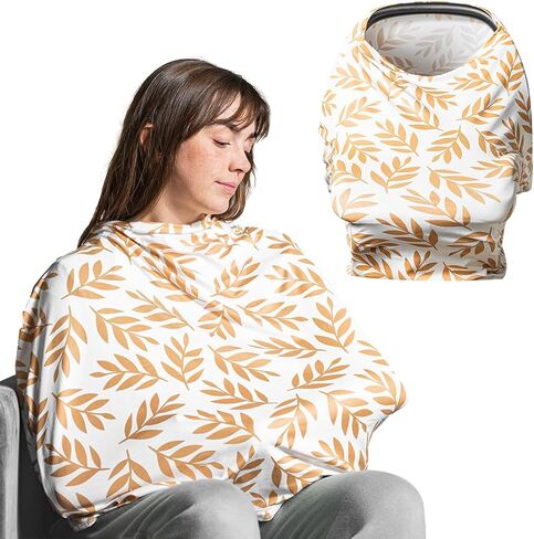 غطاء الرضاعة - غطاء الرضاعة الطبيعية - غطاء رضاعة ناعم وقابل للتنفس - أغطية رضاعة ذات خصوصية كاملة 360 درجة - غطاء مقعد سيارة الطفل - غطاء عربة الأطفال - أساسيات التمريض - أغطية رضاعة متعددة الاستخدامات من أوتامي in Kuwait