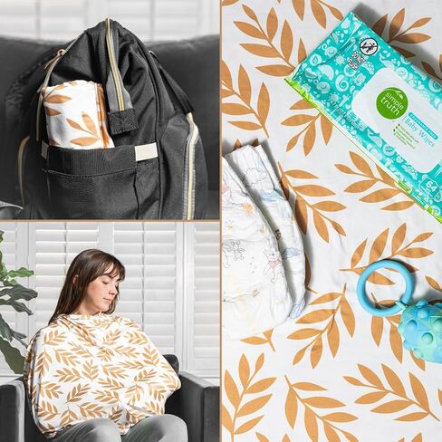 غطاء الرضاعة - غطاء الرضاعة الطبيعية - غطاء رضاعة ناعم وقابل للتنفس - أغطية رضاعة ذات خصوصية كاملة 360 درجة - غطاء مقعد سيارة الطفل - غطاء عربة الأطفال - أساسيات التمريض - أغطية رضاعة متعددة الاستخدامات من أوتامي in Kuwait