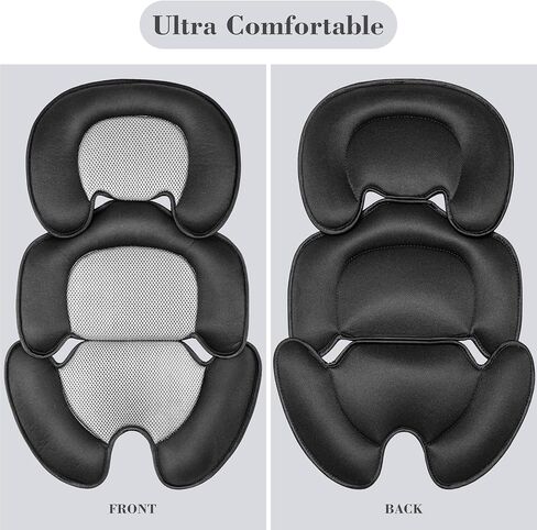 Newborn Baby Support Cushion Infant Insert 3D Mesh Breathable Liner Compatible with Stroller, Car seat, High Chair Etc (Black) in Saudi Arabia