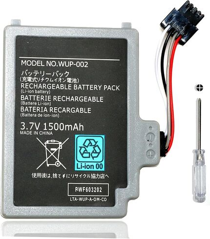 استبدال بطارية لوحة الألعاب WUP-012 لجهاز Nintendo Wii U Gamepad WiiU PAD Series WUP-012 WUP-010 WUP-003 (1500 مللي أمبير في الساعة) in Saudi Arabia