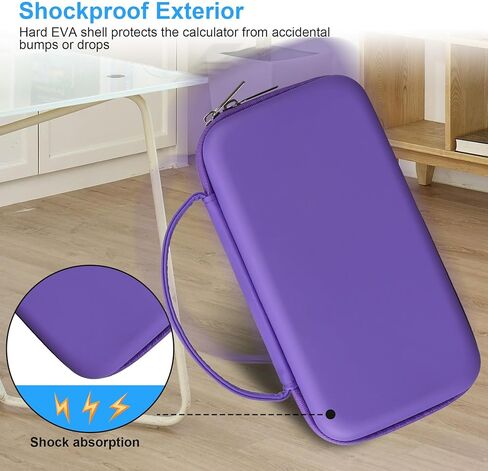 حافظة آلة حاسبة رسومية لآلات تكساس إنسترومنتس TI-84 Plus CE/TI-84 Plus/TI-83 Plus CE الملونة، حامل صندوق حمل متين للسفر وحقيبة واقية للكابلات والأقلام والأزرق المخضر in Kuwait