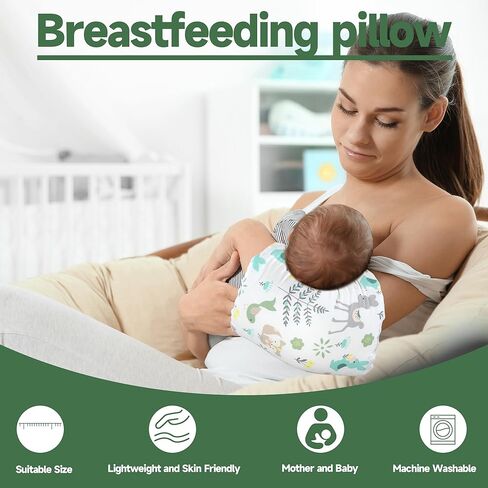 HOMBYS Cozy Cradle Arm Pillow for Feeding Baby,Middle Opening Design Arm Breastfeeding Pillow, Nursing Pillows for Breastfeeding (Flower & Animal) in Saudi Arabia