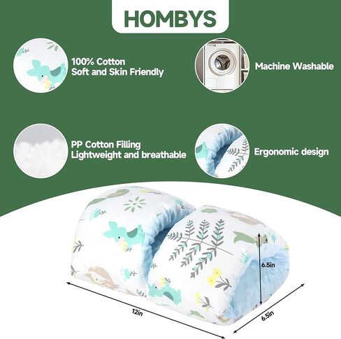 HOMBYS Cozy Cradle Arm Pillow for Feeding Baby,Middle Opening Design Arm Breastfeeding Pillow, Nursing Pillows for Breastfeeding (Flower & Animal) in Saudi Arabia