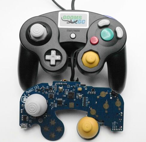 Gooms GC PhobGCC 2.0 with Lubed Triggers - Professional GameCube Controller for Tournament Players - Pretuned Phob Custom Motherboard Precise Inputs Competitive Black in Saudi Arabia