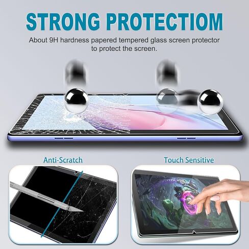 واقي شاشة من الزجاج المقسى بصلابة 9H لجهاز Doogee U10 / U10 Pro / U10 Kids / U9 / U9 Kids 10.1 بوصة، تابلت 9H من الزجاج المقسى 3 عبوات in Kuwait