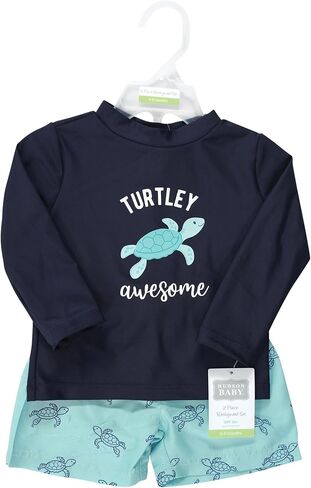 Hudson Baby Unisex Baby Swim Rashguard Set, Sea Turtle, 5T in Saudi Arabia