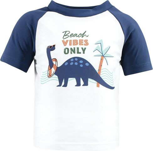 Hudson Baby Unisex Baby Swim Rashguard Set, Beach Vibe Dino, 9-12 Months in Kuwait