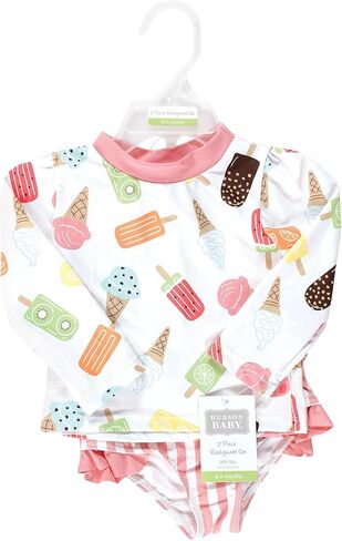 Hudson Baby Unisex Baby Swim Rashguard Set, Ice Cream Popsicle, 12-18 Months in Saudi Arabia