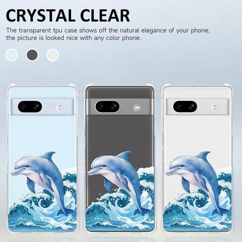 حافظة YEPO لهاتف Google Pixel 7A زهرة شفافة، حافظة واقية من مادة TPU مقاومة للصدمات بتصميم عصري لهاتف Google Pixel 7A in Saudi Arabia