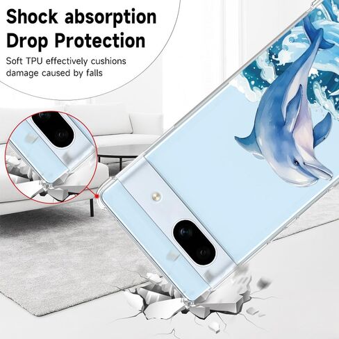 حافظة YEPO لهاتف Google Pixel 7A زهرة شفافة، حافظة واقية من مادة TPU مقاومة للصدمات بتصميم عصري لهاتف Google Pixel 7A in Saudi Arabia