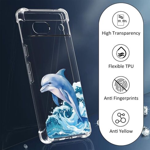 حافظة YEPO لهاتف Google Pixel 7A زهرة شفافة، حافظة واقية من مادة TPU مقاومة للصدمات بتصميم عصري لهاتف Google Pixel 7A in Saudi Arabia