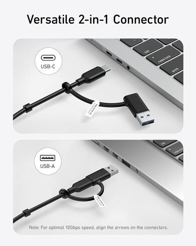 موزع بيانات Anker USB-C، 11 في 1 بسرعة 10 جيجابت في الثانية مع 4 منافذ USB-A و4 منافذ USB-C، 100 وات USB-C PD-in، قارئ بطاقات، موصل USB 2 في 1، لـ USB-A و كمبيوتر محمول USB-C وMacBook وiPad والمزيد (يتضمن محول 65 وات) in Kuwait