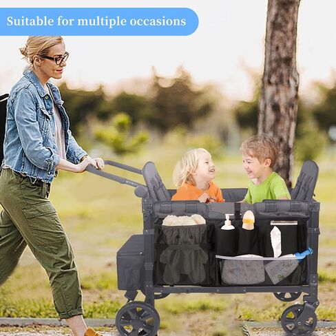 Universal Stroller Wagon Cargo Net and Wagon Accessories Organizer Compatible with WONDERFOLD W-Series Models, Large Storage Capacity Sorting Pockets for Stroller Wagon, Dry Wet Separation in Saudi Arabia