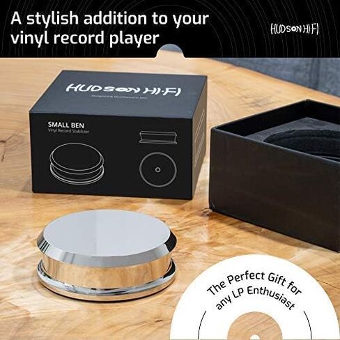 مثبت الوزن المسجل من Hudson Hi-Fi BigBen مع وسادة جلدية واقية - وزن الفينيل 13 أونصة - مثبت الوزن القرص الدوار من الفولاذ الصلب، ملحقات تسجيل الفينيل لتحسين الصوت - أسود in Kuwait